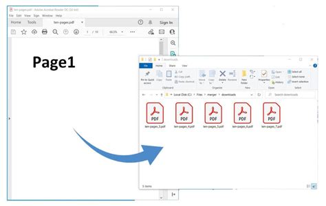 Разделение страниц в PDF с помощью функции "Split"