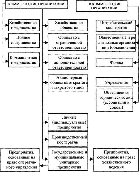 Различия между коммерческими организациями и государственными структурами