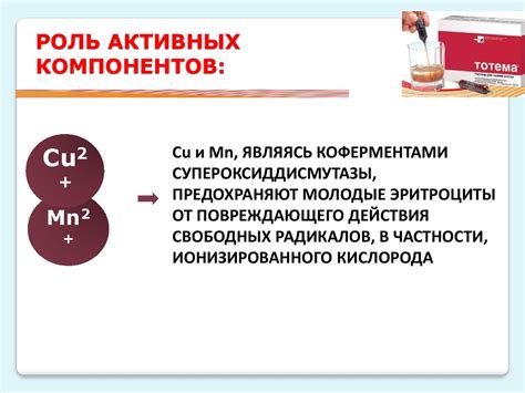 Роль активных компонентов при наступлении токсического состояния