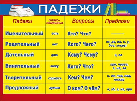 Роль и значение понятия падежа в изучении русского языка