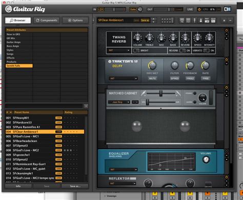Руководство по использованию Guitar rig 6: эффективная настройка предустановок