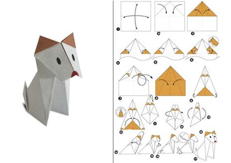 Руководство по созданию бумажной модели собаки в технике оригами
