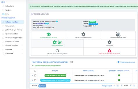 Создание бота и старт объекта бота