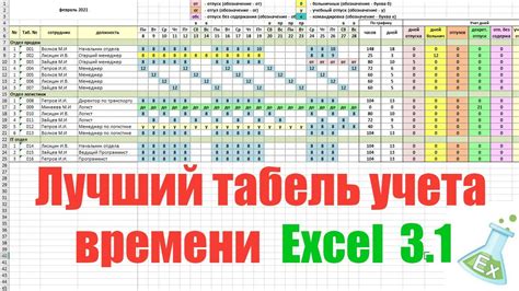 Создание образца табеля с учетом рабочего времени в программе Excel