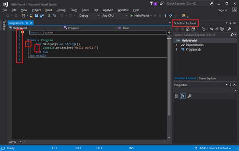 Создание проекта в Visual Studio