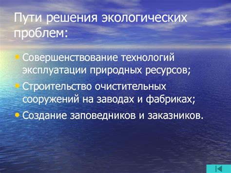 Создание экологических зон и заповедников на прибрежной линии моря