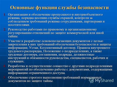 Структура и принципы работы специальной службы безопасности