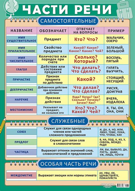 Существительное, глагол, прилагательное и другие: основные части речи русского языка