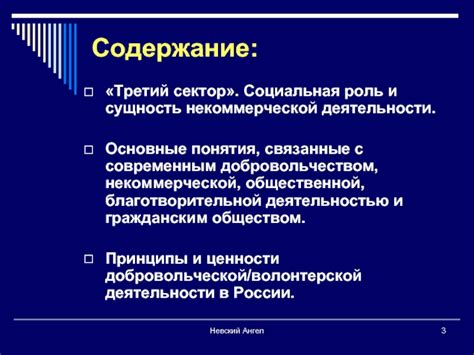 Сущность и роль некоммерческой общественной организации