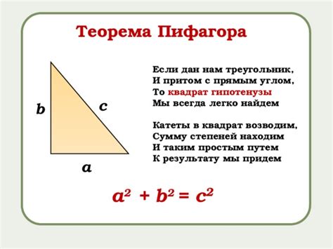 Теорема Пифагора и ее применение в расчетах