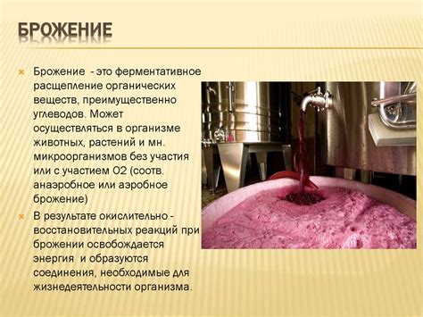 Усиленное брожение и активное высвобождение газов