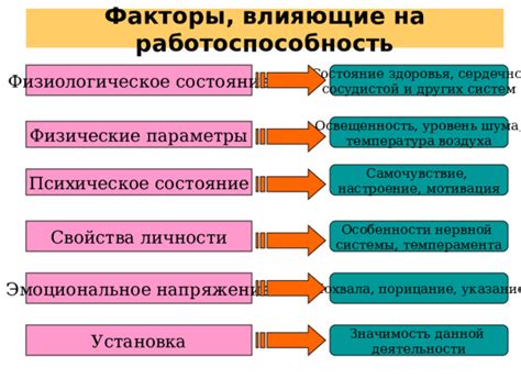 Факторы, влияющие на работоспособность сердца