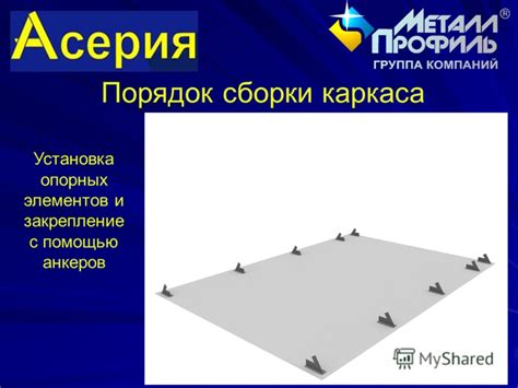  Закрепление опорных элементов 