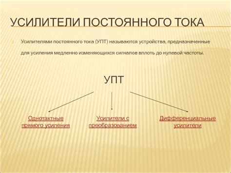  Ключевые элементы устройства для усиления постоянного тока 