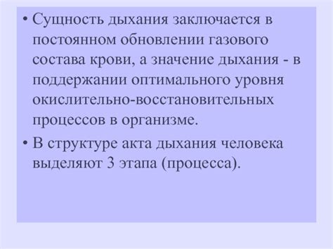  Роль дыхательной системы в поддержании оптимального баланса кислорода в организме
